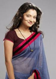 Ankita From Pavitra Rishta Likes To Keep It Simple Wearing A Plain Sari Saree With A Red Border