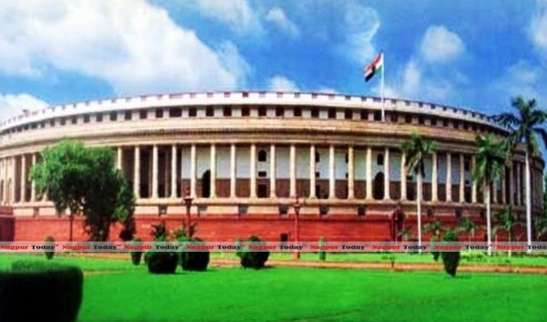 A view of the Indian Parliament building.