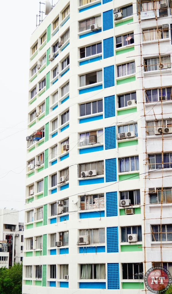 Iconic Lokmat building in Nagpur gets cool makeover; painting underway