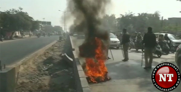 Bhima-Koregaon : Stone-pelting, road blockades in Nagpur during Maharashtra Bandh