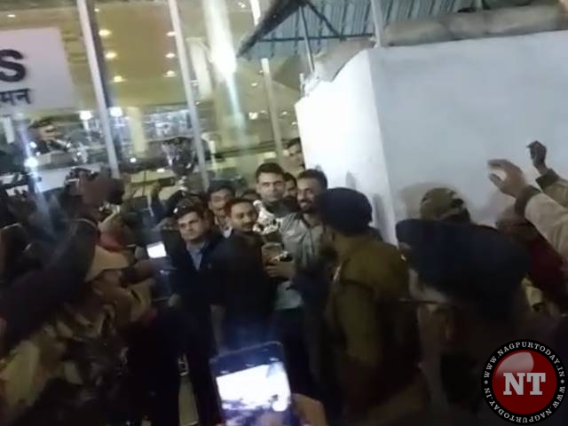 Team Vidarbha returns home after maiden Ranji win