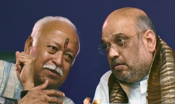 Mohan Bhagwat and Amit Shah