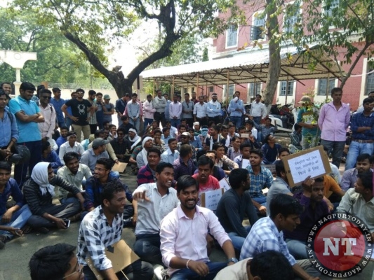 Protest at Nagpur University 