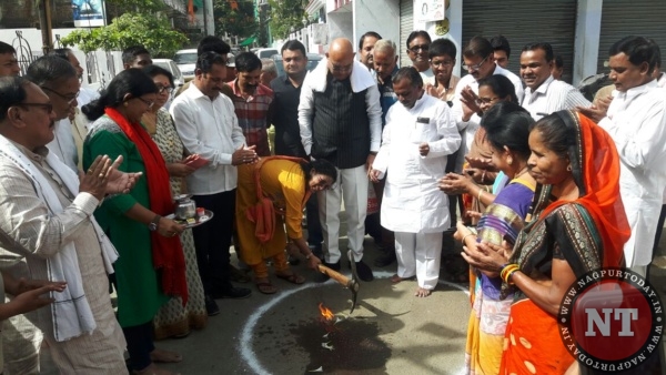 Bhumi Pujan of new drainage line construction work