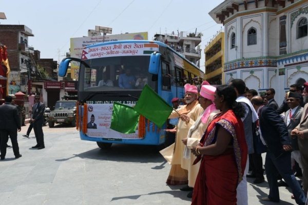 PM Modi flags off Ayodhya-Janakpur bus service