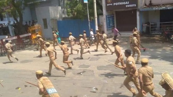 Image result for tn police marching 18 at tuticorin