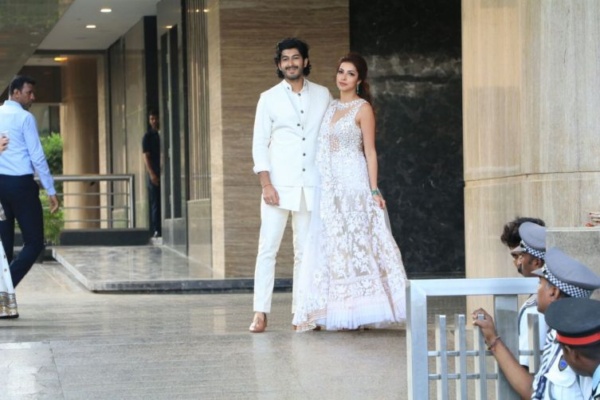 Mohit Marwah and his wife looked lovely as they smiled for the cameras.