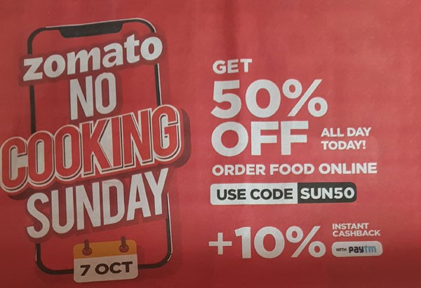 Zomato's No Cooking Sunday Offer turns out to be an eyewash in Nagpur