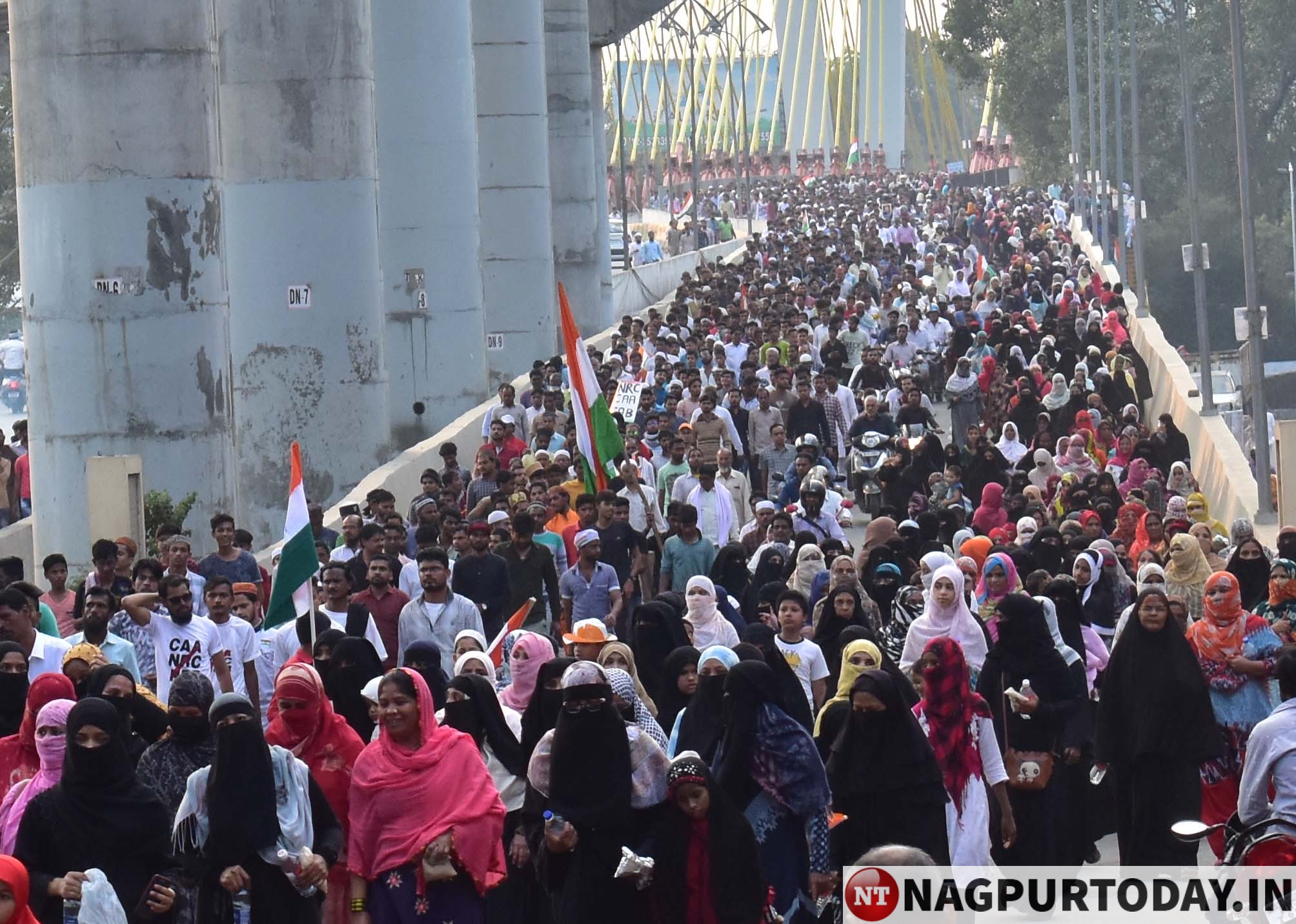 In Pic Bharat Bandh Protest against CAA-NRC Nagpur Today : Nagpur News