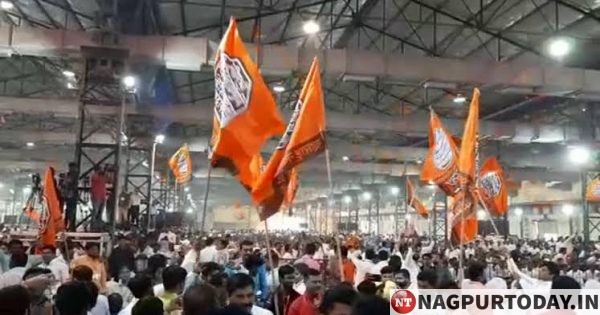 MNS unveils new saffron flag Nagpur Today : Nagpur News
