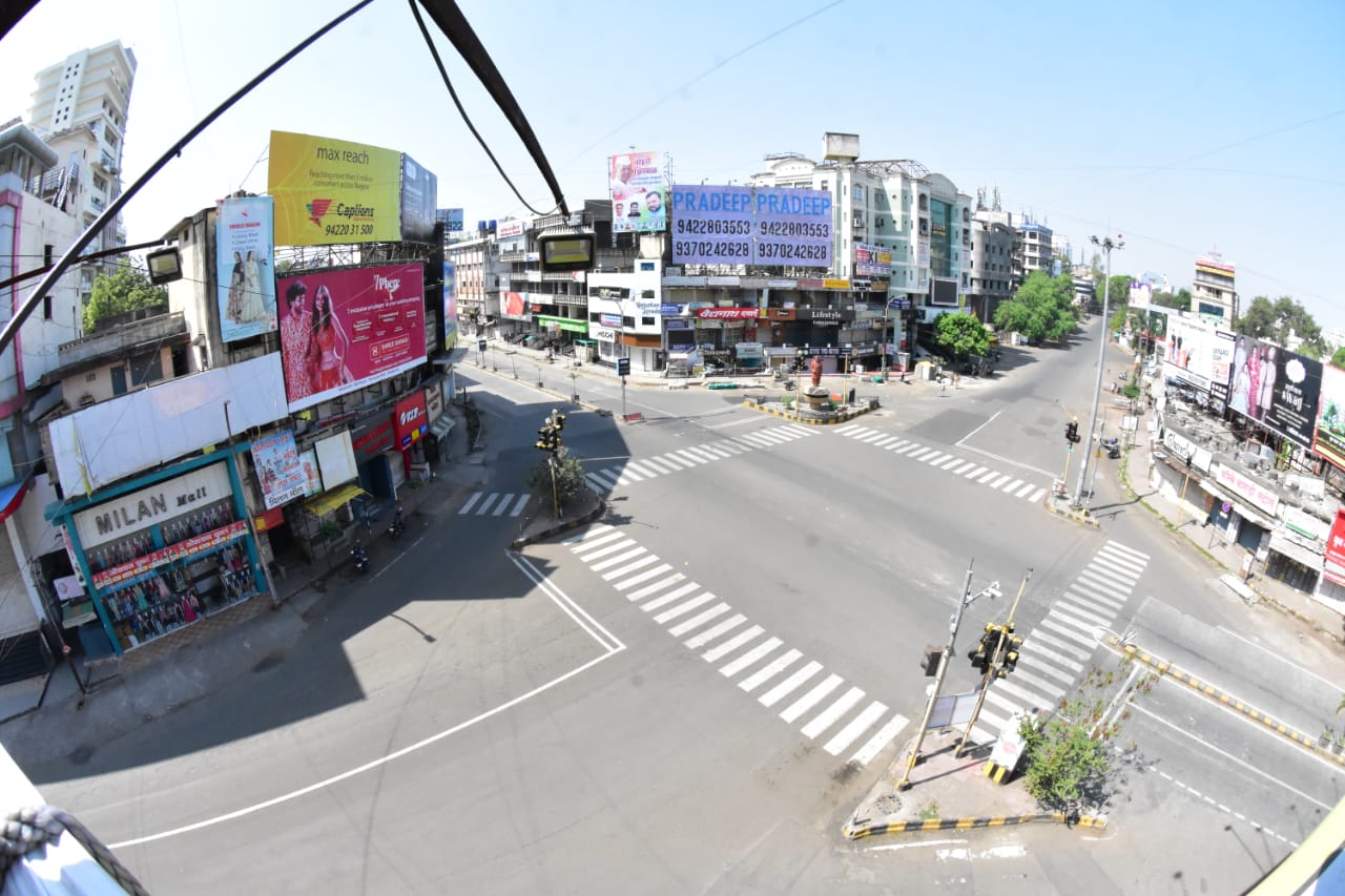 Video: Empty streets,transportation closed as Nagpur overwhelmingly support ‘Janata Curfew’