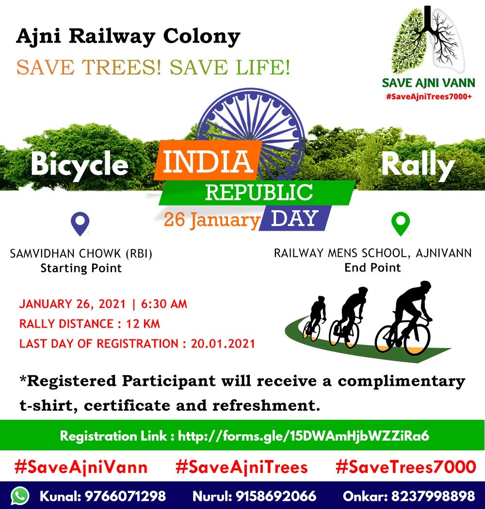 Bicycle Rally To Echo Save Ajni Vaan On Republic Day In Nagpur Nagpur 