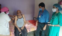 अंथरुणाला खिळून असणारे व्यक्तिंचे लसीकरण मनपातर्फे सुरु
