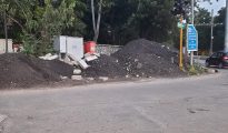 Dumped debris posing inconvenience for commuters in Kachipura