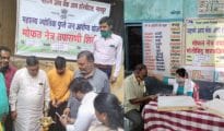 महापौर नेत्र ज्योती अभियानांतर्गत सुरेंद्रगड येथे नेत्र तपासणी शिबिर