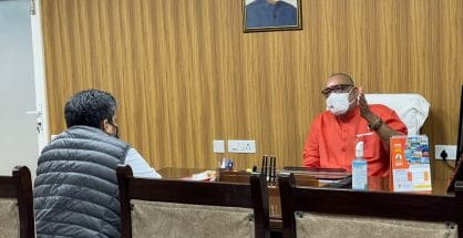 आमदार रोहित पवारांनी घेतली केंद्रीय मंत्री गिरीराज सिंग यांची भेट