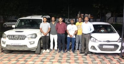 ACP Nalawade’s special vehicle squad cracks cases of four-wheeler theft, recovers two cars