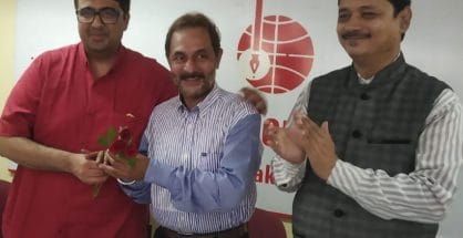 Shirish Borkar and Brahmashankar Tripathi  re-elected unanimously as President and General Secretary  of Nagpur Union of working Journalists (NUWJ)