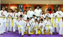 Anas, Ayesha, Aaliya, Zainab, Fatema bag Karate Orange Belts
