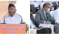 Consulate General of Israel, Kobbi Shoshani marks his presence at RSS’s Vijayadashami Utsav 2021