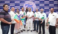 State Minister Sunil Kedar unveils NVCC flag