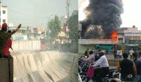 Video: Fire engulfs Ghar Sansar Sale in Hudkeshwar