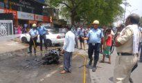 Two vehicles catch fire near Medical Square