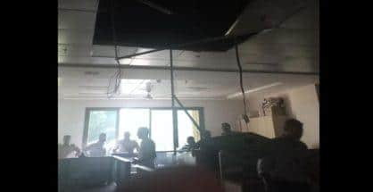 Eyebrows raised: Newly opened Police Bhavan suffers damage as Nagpur lashed by rain, strong winds