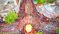 In Pics: Nagpurians mark Shivaji Coronation at Mahal