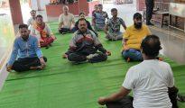 बेलिशॉप शिवमंदिर में मनाया अंतर्राष्ट्रीय योग दिवस