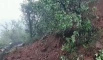 Landslide near Maha fort after heavy downpour