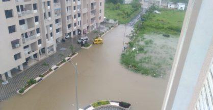 Video: Heavy rains turn Om Satyam Garden Township ‘streets’ into ‘lake’ in Nagpur