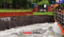 Video: Nagpurians rejoice as Ambazari lake overflows!