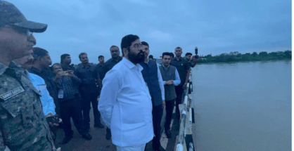 Maharashtra CM Eknath Shinde, Dy CM Devendra Fadnavis visit Gadchiroli to review flood situation