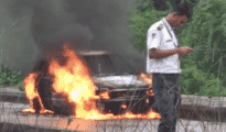 Video: Ailing man burns self in car in Nagpur, narrow escape for family