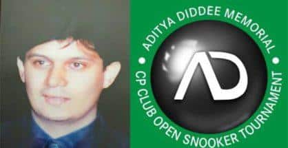 Aditya diddee memorial CP club open Snooker tournament 5th Edition
