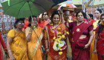 मंगल कलश यात्रा के साथ श्रीमद्भागवत कथा आरंभ