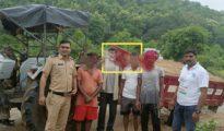 अवैध रेती भरकर ले जाते समय  ट्रॅक्टर  ट्राली जप्त