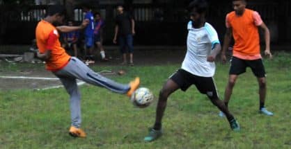 Progress of the Sambhunagar team Zhopadpatti Football Tournament