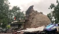 Video: Portion of Shiv Mandir collapses in Nagpur due to heavy rain, six injured