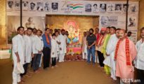 Ganesh ji sitting in Bapu hut on Ganeshotsav