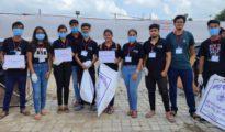 Rotaract Club of RCOEM collects Nirmalya on Ganesh Visarjan
