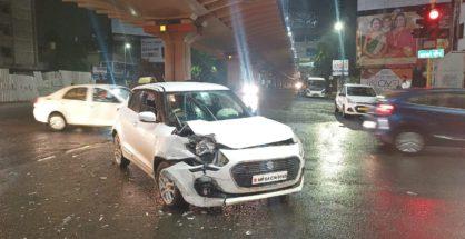 Bolero-Swift collides at Chatrapati Square