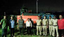 साहोली रेतीघाट से 50 लाख की पोकलैंड मशीन जब्त