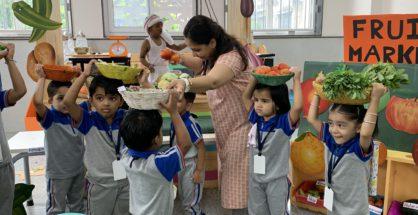 Little Jewels kindergarten organizes mock Fruit & Vegetable Market