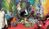 Beautiful 3D Ganesh idol installed at Mecosabagh Sarvajanik Ganesh Utsav Mandal