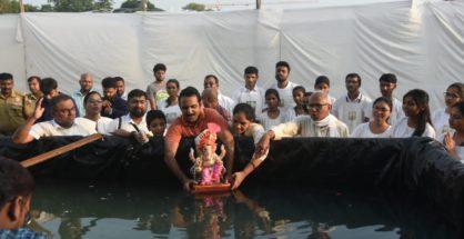Finally, moment arrived to bid farewell to Lord Ganesh after 10-day festival