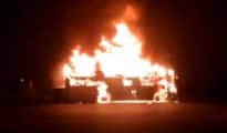 Video: Nagpur-Hyderabad bus catches fire in Telangana, passengers escape unhurt