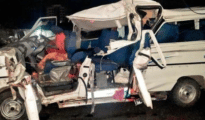 Two killed, 8 injured as Tata Winger van rams parked truck in Beltarodi