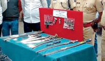 Cops raid house, seize two pistols, weapons in Pachpaoli